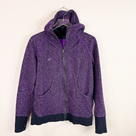 Lululemon Purple Scuba Hoodie Zip Up Size 12 - Picture 1 of 9